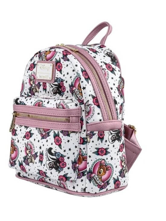 Loungefly Disney Bambi Thumper Tattoo Print Hearts Mini Backpack NWT main image 5